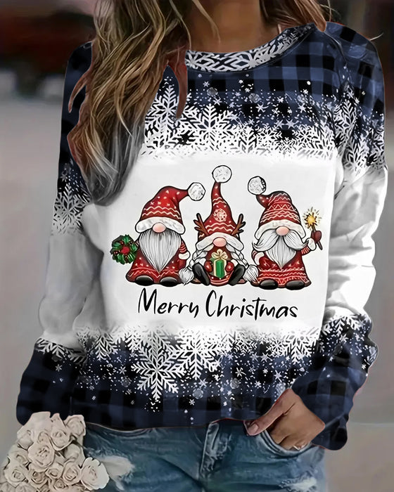 Sweatshirt mit Weihnachtsmann-Print