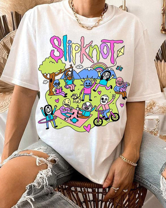 Slipknot – T-Shirt mit Aufdruck „Happy Times“