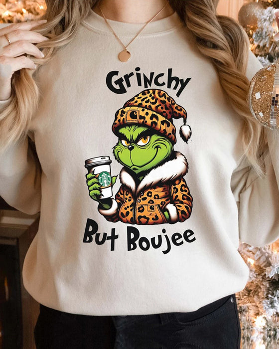 Grinchy, aber Boujee Weihnachtspullover