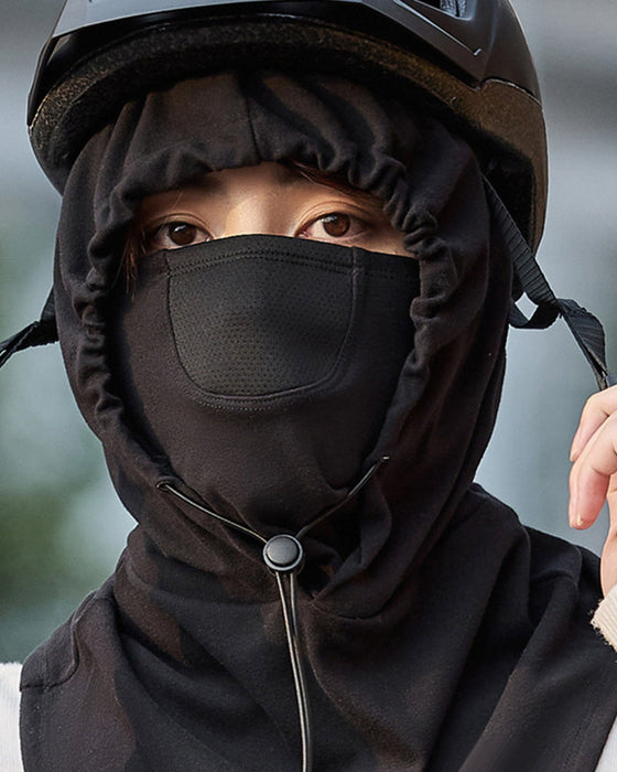 Gesichtsmaske mit Kapuze und Halswärmer zum Radfahren