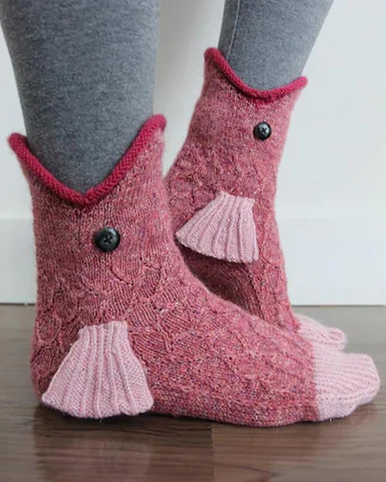 Süße Gestrickte Tiersocken