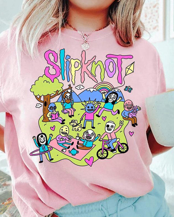 Slipknot – T-Shirt mit Aufdruck „Happy Times“