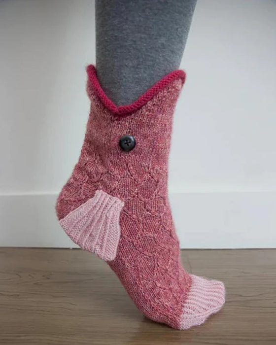 Süße Gestrickte Tiersocken