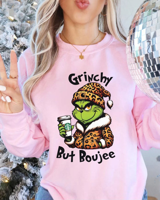 Grinchy, aber Boujee Weihnachtspullover