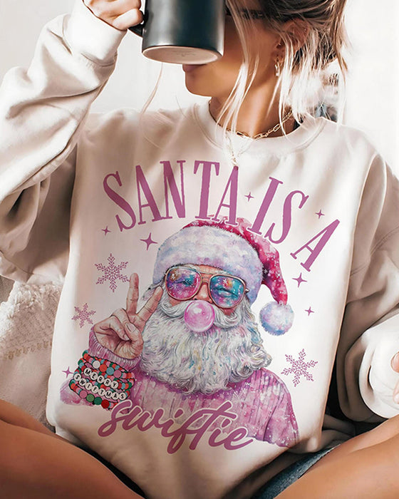 Sweatshirt Damen Santa ist ein Swiftie