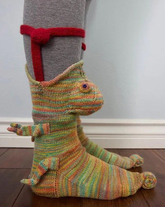 Süße Gestrickte Tiersocken