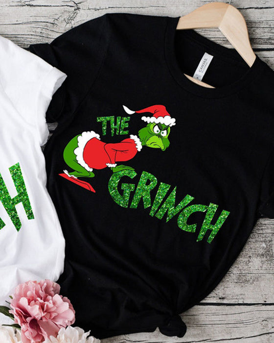 Das Grinch bedruckte Freizeit-T-Shirt