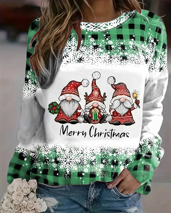 Sweatshirt mit Weihnachtsmann-Print