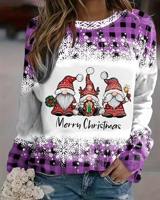 Sweatshirt mit Weihnachtsmann-Print