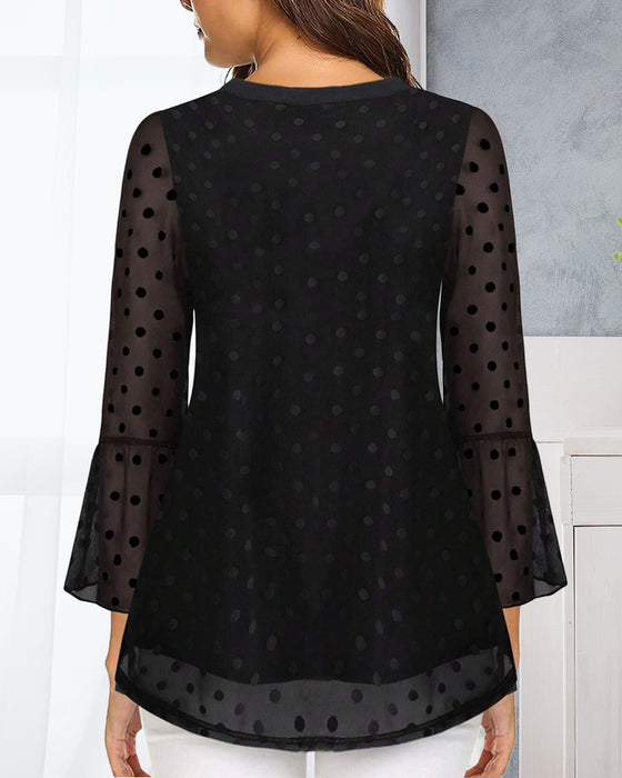 Bluse Polka Dot Elegant