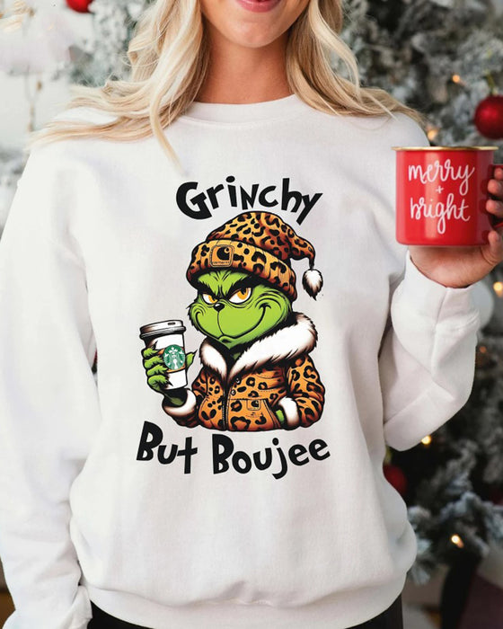 Grinchy, aber Boujee Weihnachtspullover