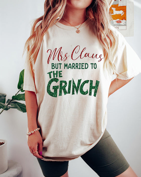 T-Shirt mit Rundhalsausschnitt und Grinch-Schriftzug-Print