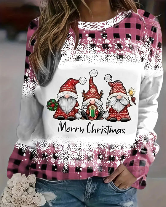 Sweatshirt mit Weihnachtsmann-Print