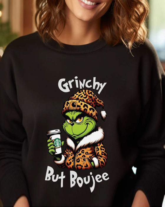 Grinchy, aber Boujee Weihnachtspullover