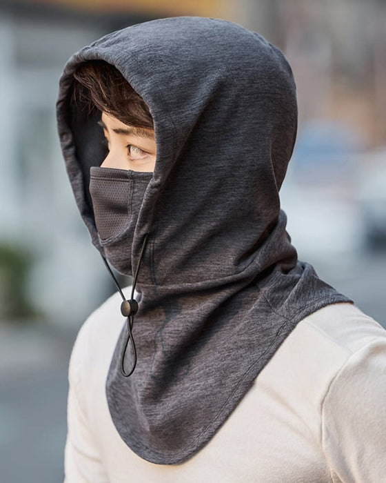 Gesichtsmaske mit Kapuze und Halswärmer zum Radfahren