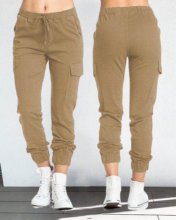 Cargohose mit elastischer taille