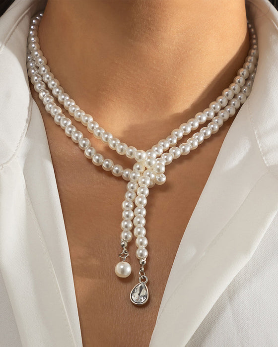 Jahrgang Perle Fallen Halskette