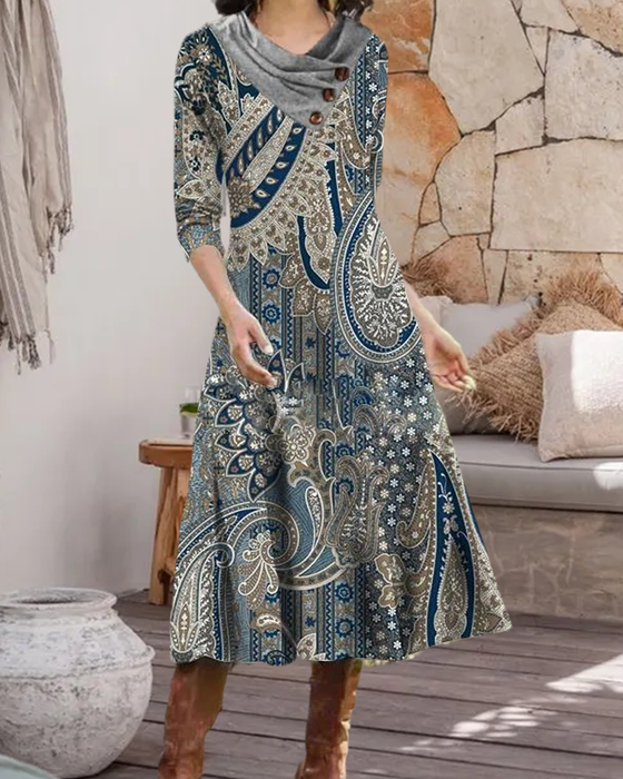 Midikleid mit Paisley-Print