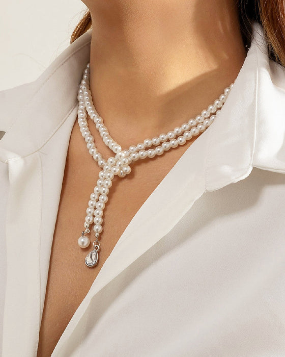 Jahrgang Perle Fallen Halskette